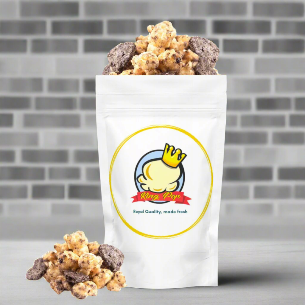 KingPop Cookies Cream gourmet popcorn 
