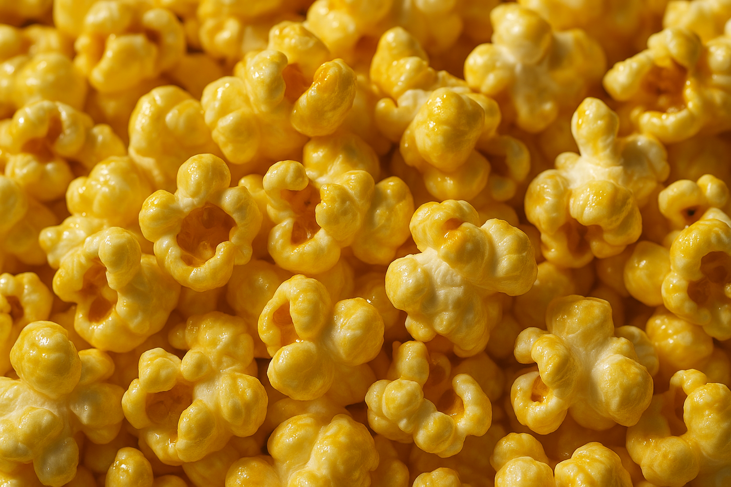 Close-up of yellow popcorn kernels
